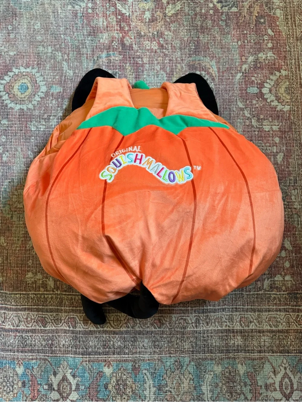 Squishmallows Calio Cat Plush Pumpkin Cat Halloween Costume- Orange & Black
